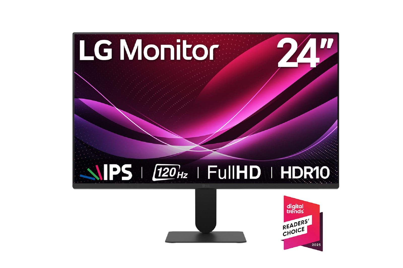 Vista frontal monitor LG IPS Full HD de 24" 24U411A-B